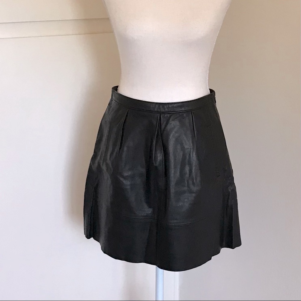 Madewell leather skirt